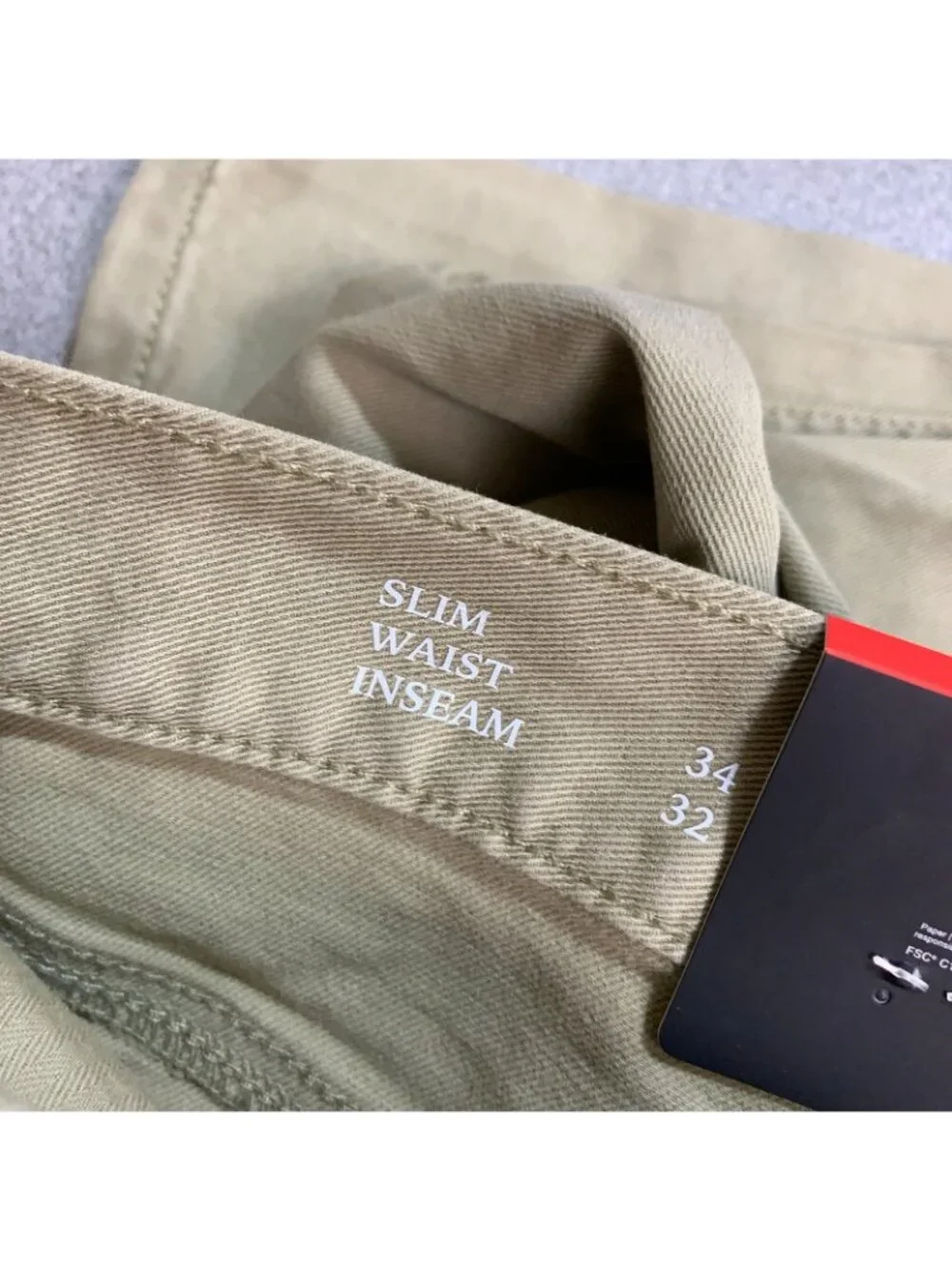 NWT Banana Republic 5 Pocket Men's 34x32 Beige Slim Fit Chino Pants